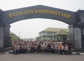 Danyon Komposit 1/GP, Sambut Kedatangan Yayasan Tunas Bakti Nusantara