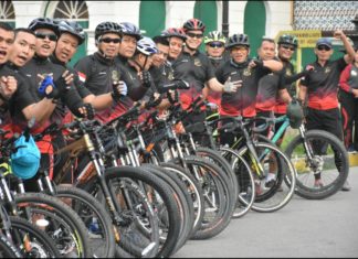 Dirkuad Jalin Silaturahmi Gowes bersama Kakudam I/BB