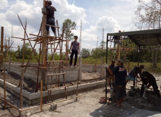 Sepekan TMMD Kodim 0414/Blt, Pembuatan Gapura dan Rumah Tunggu TPU Capai 40 Persen