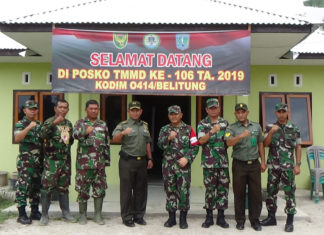 Didampingi Dansatgas TMMD, Tim Wasev Tinjau Pembuatan Rumah Tunggu TPU dan Gapura