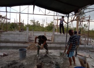 Hari ke-7 TMMD,Pembuatan Gapura Capai 40 Persen