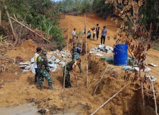 Pembuatan Jalan Tembus Antar Desa du Kec Sijuk Capai 40 Persen