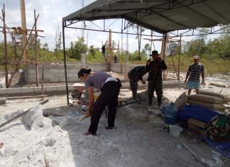 Melawan Hujan dan Panas,Sinergi TNI Pokri dan Masyarakat Dalam TMMD 106 Kodim 0414/Belitung