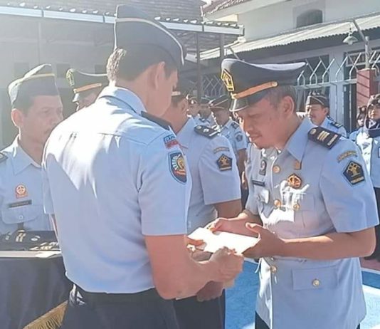 Apel Pagi Kenaikan Pangkat Pegawai Lapas Ngawi