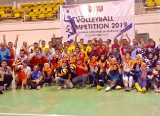 Keseruan Turnamen Voli antar-Anggota Bidang di BP Batam dalam Memeriahkan Hari Bakti BP Batam ke-48