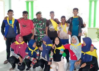 Di Sekolah SMA N 1 Bunguran Tengah, Kopda Edi Supriyadi Rekrut Relawan PMR