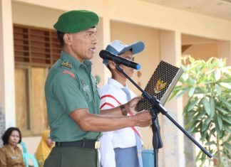 Plh. Danramil 01/Ranai, Pimpin Upacara Peringatan Hari Sumpah Pemuda Ke-91