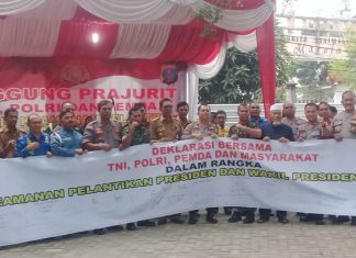 Polres Belawan Gelar Deklarasi Cipta Kondusif, Menjelang Pelantikan Presiden Dan Wakil Presiden RI