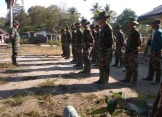 Pimpin Apel Pagi Satgas,Pasiter Kodim 0414/Blt : Jaga Kesehatan dan Faktor Keamanan Kerja