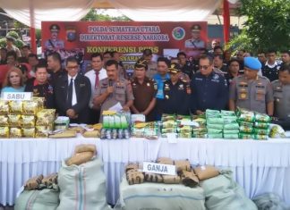 Ditresnarkoba Polda Sumut Ungkap Pelaku Jaringan Internasional