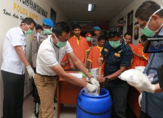 DIT Resnarkoba Polda Kepri Musnahkan Barang Bukti Narkoba Jenis Sabu dan Ganja