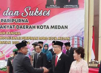 Resmi,Empat Pimpinan DPRD Kota Medan Dilantik
