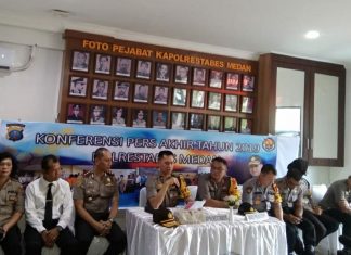 Polrestabes Medan Konfrensi Pers Akhir Tahun Ungkap 5.645 Kasus Sepanjang 2019, Narkoba Tertinggi