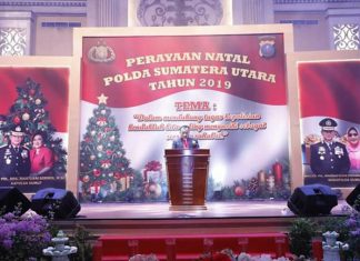 Kapolda Hadiri Perayaan Natal Polda Sumut