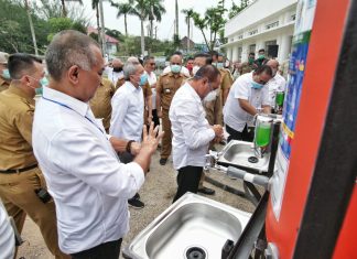 Pemko Medan Terima Bantuan Wastafel Cuci Tangan Dari Gubsu Untuk 21 Kecamatan