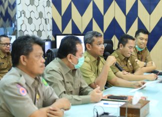 Sekda Laporkan Perkembangan Terkini Penanganan Covid 19 Kepada Gubernur