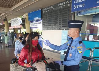 Pengecekan Suhu Tubuh di Bandara Hang Nadim Batam Terus Dilakukan