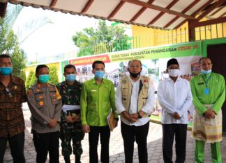 Tim Gugus Tugas ,Forkompinda melakukan pemberian Sembako ke Masyarakat Sergai