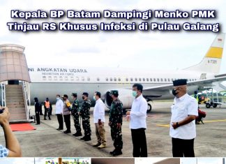 Kepala BP Batam Dampingi Menko PMK Tinjau RS Khusus Infeksi di Pulau Galang