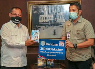 Pemko Medan Terima Bantuan 5000 Masker Dari Indomaret