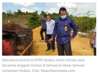 Anggota DPRD Kota Batam melakukan Sidak Tumpukan Limbah B3 di PT KBS komisi 3 dprd kota batam