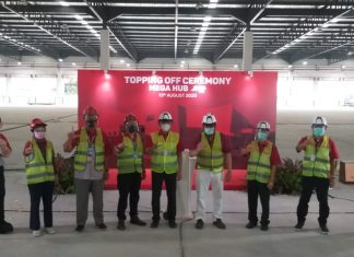 Topping Off Pembangunan Mega Hub JNE