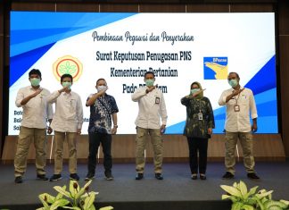 69 Pegawai BP Batam Terima Surat Keputusan Penugasan PNS dari Kementerian Pertanian