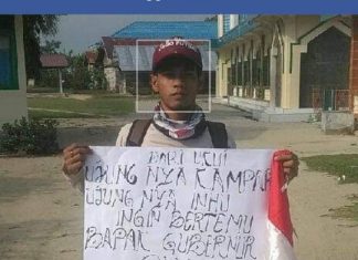 Ucok Salah Satu Anak Mantan Kepala Desa Air Hitam Memperjuangkan Hak Warga Air Hitam
