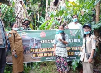 Ubah Mindset Warga di Pelosok Desa, Satgas TMMD Kodim 0319/Mentawai Gencarkan Sosialisasi STBM