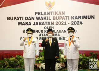 Usai Dilantik, Gubernur Minta Bupati dan Wakil Bupati Karimun Segera Lakukan Konsolidasi