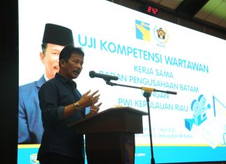 Kepala BP Batam , Muhammad Rudi Mendukung Penuh Kegiatan Gelar Uji Kompetensi Wartawan