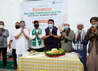 HD Resmikan Masjid Raudatul Jannah Gandus dan Ma’had Tahfizul Qur’an Askar Kauny Sumsel