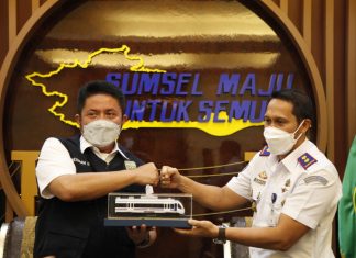 Gubernur Harapkan Sinergi Antara Pemprov Sumsel dengan Pihak LRT