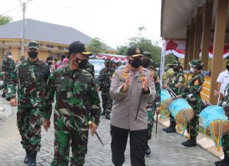 Danjen Akademi TNI Dan Kalemdiklat Polri Kunjungi Posko Satlak III Elang Latsitardanus