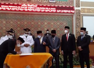 Gubernur Riau Lantik Bupati Dan Wakil Kabupaten Pelalawan Terpilih Periode 2021-2024