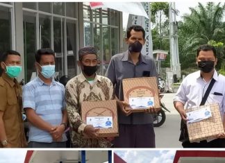 Pihak SPBU-13-282-61 Lakukan Berbagi zakat Kepada Masjid Dan Musholla Sekitar Kelurahan