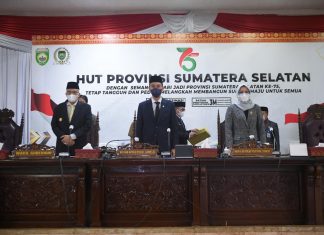 Rapat Paripurna XXX (30); DPRD Prov. Sumsel Dengarkan Penjelasan Gubernur terhadap 9 Rancangan Peraturan Daerah