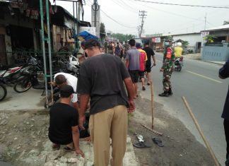 Danramil Koramil 05/BK Bakaran Batu kec Batang kuis melaksanakan Karya Bakti Gotong – Royong