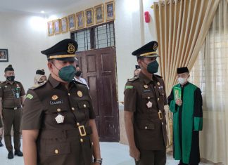 Sertijab Kasi Intel, Kajari Berharap Ada Torobosan Baru. Selamat Bertugas Sumriadi Ditempat Baru