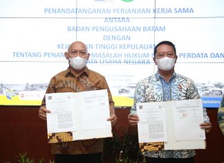 Padukan Sinergitas Bidang Hukum, BP Batam Tandatangani Kerja Sama Dengan Kejati Kepri