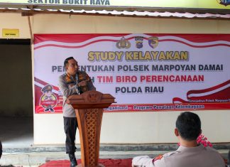 Kapolresta Pekanbaru Hadiri Study Kelayakan Dan Peninjauan Lokasi Pembangunan Polsek Marpoyan Damai
