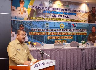 Wujud Peningkatan SDM, Bupati Karimun Buka Pelatihan Scaffolding dan Rigger Tahun 2022