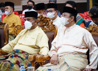 Bupati Karimun bersama Forkopimda Ikuti Upacara Hari Lahir Pancasila Secara Daring