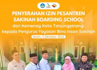 Sakinah Boarding School, Pesantren di Tanjungpinang Telah Kantongi Izin Operasional