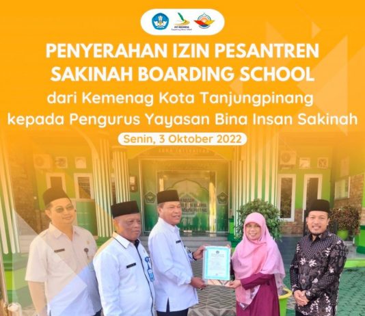 Sakinah Boarding School, Pesantren di Tanjungpinang Telah Kantongi Izin Operasional