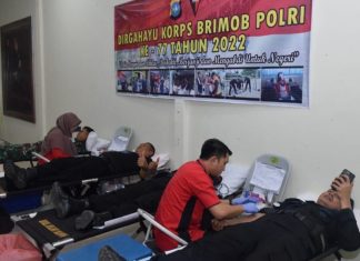 HUT ke-77 Korps Brimob, Personel Satbrimob Polda Kepri Donorkan Darah