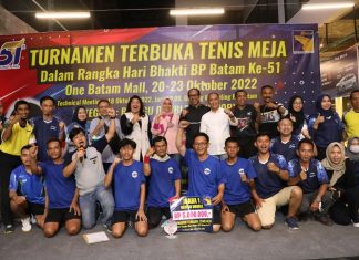 Hari Bakti ke-51, BP Batam Sukses Gelar Turnamen Tenis Meja