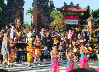 Koramil Klungkung Gelar Pengamanan Ogoh-Ogoh