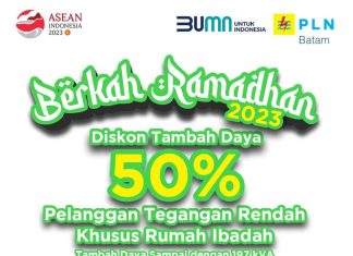 Nikmati Promo Ramadhan Berkah PLN Batam, Tambah Daya untuk Rumah Ibadah Diskon 50%