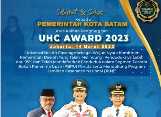 Pemko Batam Raih Penghargaan Universal Health Coverage, 95.60 Persen Masyarakatnya Terjamin Program JKN